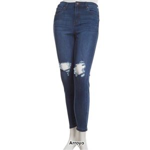 NWT Celebrity Pink Womens Juniors High-Rise Recycled Ankle Pants Blue size 3